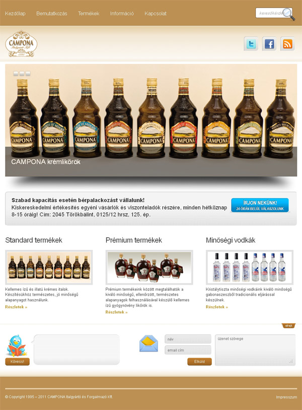 NetFox.hu - CAMPONA Italgyártó - honlapkészítés NetFox.hu - CAMPONA Italgyártó - honlapkészítés