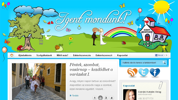 Elkészült az igentmondunk.hu esküvőszervező honlapja