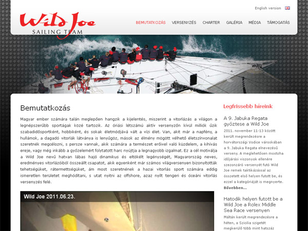 NetFox.hu - Sitebuild a Wild Joe Sailing Team honlapjához NetFox.hu - Sitebuild a Wild Joe Sailing Team honlapjához