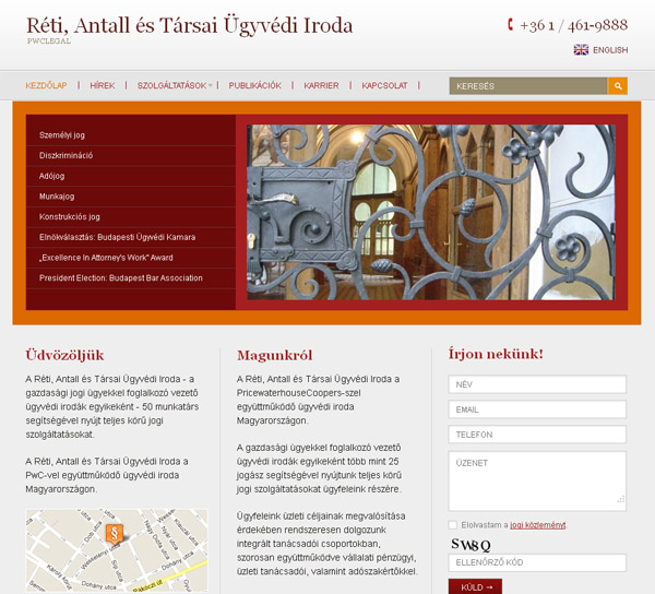 Megújult a Réti, Antall és Társai Ügyvédi Iroda honlapja